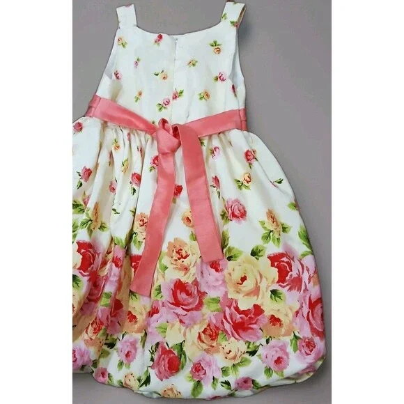 Girls Puff Dress 6 American Princess – Easter Wedding Flower Girl - Picture 8 of 9